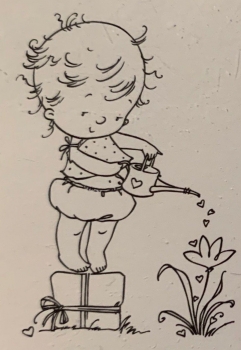 Clear Stamp little Dawn, Blumen giessen